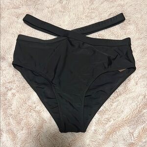 Black High-Waisted Bikini Bottom